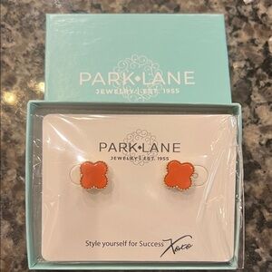 NEW Park Lane Vibrant Orange Floral Earrings